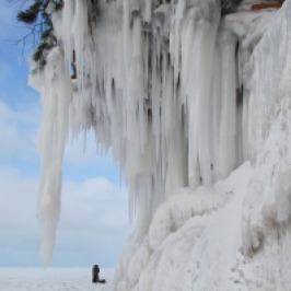 Icy Lake Superior cliffs
